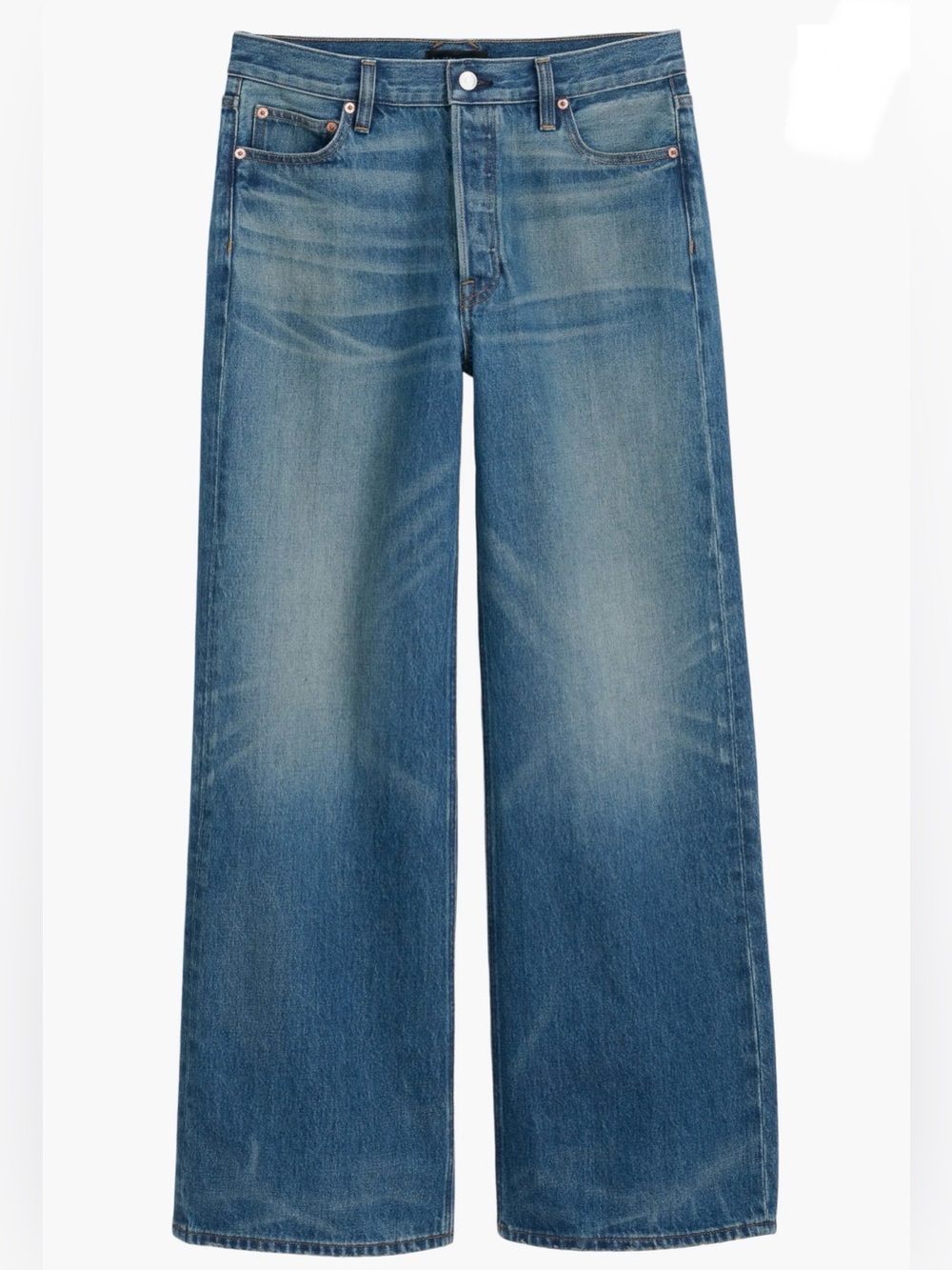 Alex Mill Alek Relaxed Wide Leg Jeans in Paris Medium Wash - Picture 2 of 9